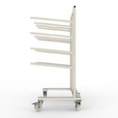 FGL carriar spar trolley one-sided, FGL-HWT-169-94, FGL Fächer- und Etagenwagen, Tragarmwagen , www.lager-und-transporttechnik.info