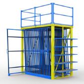 FGL-GTG20-B. FGL sistema lado módular de almacenamiento para puertas de cristal (puerta to vidrio), FGL drawer compact storage system for glass and all-glass doors, FGL Schubfach Lagermodul für Ganzglastüren, FGL Système de stockage modulaire pour portes tout-verre,  www.lager-und-transporttechnik.info