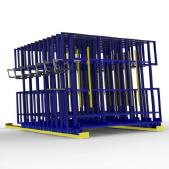 FGL QLG- V-5000 CK-13-180, FGL side shift drawer compact glass storage systeme, FGL Clasificadores para vidrio automático y manual, FGL Querlager Verschiebelager für Einzelgläser , Kisten und Caps, www.lager-und-transporttechnik.info