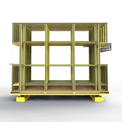 FGL QLG- V-5000 E-150, FGL side shift drawer compact glass storage systeme, FGL Clasificadores para vidrio automático y manual, FGL Querlager Verschiebelager für Einzelgläser , Kisten und Caps, www.lager-und-transporttechnik.info