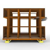 FGL QLG- V-5000 E-150, FGL side shift drawer compact glass storage systeme, FGL Clasificadores para vidrio automático y manual, FGL Querlager Verschiebelager für Einzelgläser , Kisten und Caps, www.lager-und-transporttechnik.info