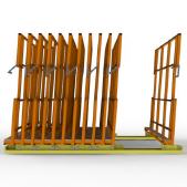 FGL QLG- V-5000 E-150, FGL side shift drawer compact glass storage systeme, FGL Clasificadores para vidrio automático y manual, FGL Querlager Verschiebelager für Einzelgläser , Kisten und Caps, www.lager-und-transporttechnik.info