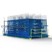 FGL QLG- V-6000 E160, FGL side shift drawer compact glass storage systeme, FGL Clasificadores para vidrio automático y manual, FGL Querlager Verschiebelager für Einzelgläser , Kisten und Caps, www.lager-und-transporttechnik.info