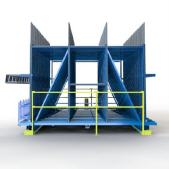 FGL QLG- V-6000 E160, FGL side shift drawer compact glass storage systeme, FGL Clasificadores para vidrio automático y manual, FGL Querlager Verschiebelager für Einzelgläser , Kisten und Caps, www.lager-und-transporttechnik.info