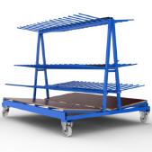 FGL-RW-15 A, Chariot double pour le transport et le stockage de profilés verticaux, carro doble para transporte y almacenamiento de los perfiles verticales, FGL Fächerwagen für Rahmenprofile, Rahmenwagen, www.lager-und-transporttechnik.info