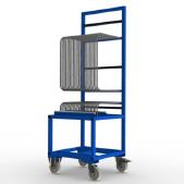 FGL-SBW-2510-H , FGL chariot porte penneaux et verre, carro para el transporte y el almacenaje de vidrios y paneles en las líneas de ensamblaje, FGL Scheibensortierwagen, FGL Isolierglaswagen , FGL glass sorted trolley,  www.lager-und-transporttechnik.info