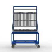 FGL-SBW-5010-H , FGL chariot porte penneaux et verre, carro para el transporte y el almacenaje de vidrios y paneles en las líneas de ensamblaje, FGL Scheibensortierwagen, FGL Isolierglaswagen ,  FGL glass sorted trolley, www.lager-und-transporttechnik.info