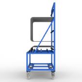 FGL-SBW-5010-H , FGL chariot porte penneaux et verre, carro para el transporte y el almacenaje de vidrios y paneles en las líneas de ensamblaje, FGL Scheibensortierwagen, FGL Isolierglaswagen ,  FGL glass sorted trolley, www.lager-und-transporttechnik.info