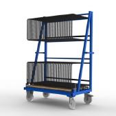 FGL-SBW-5010-H , FGL chariot porte penneaux et verre, carro para el transporte y el almacenaje de vidrios y paneles en las líneas de ensamblaje, FGL Scheibensortierwagen, FGL Isolierglaswagen ,  FGL glass sorted trolley, www.lager-und-transporttechnik.info