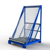 FGL-SG-20-55 , FGL glass harp rack - glass storage system - glass classification system - FGL  Chevalet dispositif pour trier (et stockage) des panneaux de verre - estantera, dispositivo para clasificar paneles de vidrio - FGL Scheibensortiergestell,  Scheibenlagergestell Lagergestell fr Ganzglastren - www.lager-und-transporttechnik.info