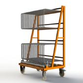 FGL-SWB-30-24 , FGL glass harp rack - glass storage system - glass classification system - FGL  Chevalet dispositif pour trier (et stockage) des panneaux de verre - estantería, dispositivo para clasificar paneles de vidrio - FGL Scheibensortiergestell,  Scheibenlagergestel Lagergestell für Ganzglastüren - www.lager-und-transporttechnik.info