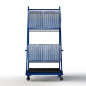 FGL-SWB-40-10 , FGL glass harp rack - glass storage system - glass classification system - FGL  Chevalet dispositif pour trier (et stockage) des panneaux de verre - estantería, dispositivo para clasificar paneles de vidrio - FGL Scheibensortiergestell,  Lagerwagen für Ganzglastüren - www.lager-und-transporttechnik.info