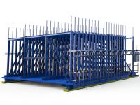 FGL bulk glass storage systems , sideshift drawers for glass and elements, FGL Verschiebelager und Querlager systeme für Glas und Plattenelemente - www.lager-und-transporttechnik.info