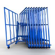 FGL swing storage system for iso or floating glass and caps - FGL-B-5000 E70-10 - FGL Buchlager-System für Einzelgläser, Kisten und Caps, www.lager-und-transporttechnik.info