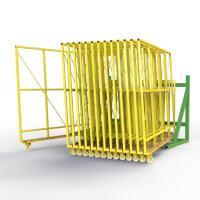 FGL swing storage system for iso or floating glass and caps - FGL-B-5000 E70-13 - FGL Buchlager-System für Einzelgläser, Kisten und Caps, www.lager-und-transporttechnik.info