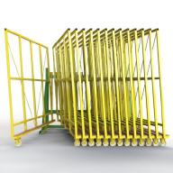 FGL swing storage system for iso or floating glass and caps - FGL-B-5000 E70-13 - FGL Buchlager-System für Einzelgläser, Kisten und Caps, www.lager-und-transporttechnik.info