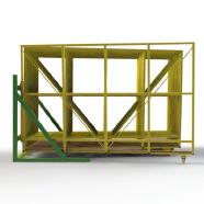 FGL swing storage system for iso or floating glass and caps - FGL-B-5000 E70-13 - FGL Buchlager-System für Einzelgläser, Kisten und Caps, www.lager-und-transporttechnik.info