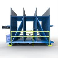 FGL QLG- V-6000 E160, FGL side shift drawer compact glass storage systeme, FGL Clasificadores para vidrio autom�tico y manual, FGL Querlager Verschiebelager f�r Einzelgl�ser , Kisten und Caps, www.lager-und-transporttechnik.info