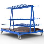 FGL-RW-15 A, Chariot double pour le transport et le stockage de profil�s verticaux, carro doble para transporte y almacenamiento de los perfiles verticales, FGL F�cherwagen f�r Rahmenprofile, Rahmenwagen, www.lager-und-transporttechnik.info