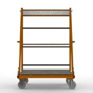 FGL-Sfw-5010-H , FGL chariot porte penneaux et verre, carro para el transporte y el almacenaje de vidrios y paneles en las l�neas de ensamblaje, FGL Scheibensortierwagen, FGL Isolierglaswagen , FGL glass sorted trolley, www.lager-und-transporttechnik.info