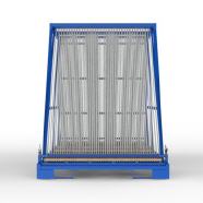 FGL-SG-50-10-D , FGL glass harp rack - glass storage system - glass classification system - FGL  Chevalet dispositif pour trier (et stockage) des panneaux de verre - estanter�a, dispositivo para clasificar paneles de vidrio - FGL Scheibensortiergestell,  Scheibenlagergestel Lagergestell f�r Ganzglast�ren - www.lager-und-transporttechnik.info
