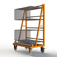 FGL-SWB-30-24 , FGL glass harp rack - glass storage system - glass classification system - FGL Chevalet dispositif pour trier (et stockage) des panneaux de verre - estantería, dispositivo para clasificar paneles de vidrio - FGL Scheibensortiergestell, Scheibenlagergestel Lagergestell für Ganzglastüren - www.lager-und-transporttechnik.info