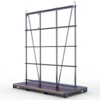 FGL-T-2400-N , FGL T-Rack , FGL transportrack for facades and elements - FGL Chevalet pour les éléments de façades, Caballete para elementos de fachada - bastidor para elementos de fachada, FGL Transportgestelle für Fenster, Fassaden und Elemente , FGL T-Gestell - www.lager-und-transporttechnik.info