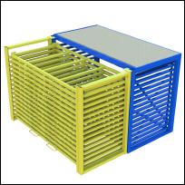 FGL Kopmpakt-Tafellager f�r Bleche - Schubfachlager f�r Kunststoff und Blechtafeln - FGL Compakt drawer storage for plastic and  metal sheets - www.lager-und-transporttechnik.info