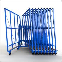 FGL swing storage system for iso or floating glass and caps - FGL-B-5000 E70-10 - FGL Buchlager-System f�r Einzelgl�ser, Kisten und Caps,   www.lager-und-transporttechnik.info