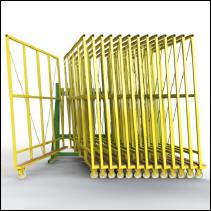 FGL swing storage system for iso or floating glass and caps - FGL-B-5000 E70-13 - FGL Buchlager-System f�r Einzelgl�ser, Kisten und Caps,   www.lager-und-transporttechnik.info