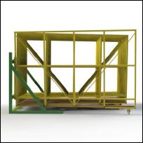 FGL swing storage system for iso or floating glass and caps - FGL-B-5000 E70-13 - FGL Buchlager-System f�r Einzelgl�ser, Kisten und Caps,   www.lager-und-transporttechnik.info