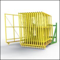 FGL swing storage system for iso or floating glass and caps - FGL-B-5000 E70-13 - FGL Buchlager-System f�r Einzelgl�ser, Kisten und Caps,   www.lager-und-transporttechnik.info