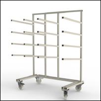 FGL carriar spar trolley one-sided, FGL-HWT-169-94, FGL Fcher- und Etagenwagen, Tragarmwagen , www.lager-und-transporttechnik.info