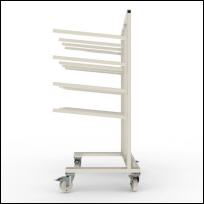 FGL carriar spar trolley one-sided, FGL-HWT-169-94, FGL Fcher- und Etagenwagen, Tragarmwagen , www.lager-und-transporttechnik.info