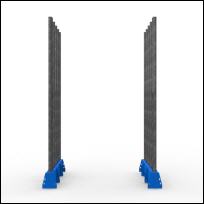 FGL slab rack - FGL heavy duty  bundle an universal rack for glass, panels, elemente and metall sheets , FGL-KI-5002-EC , FGL Glas- und Kistenigel als Universal-Lagersystem - www.lager-und-transporttechnik.info