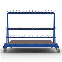 FGL-RW-15 A, Chariot double pour le transport et le stockage de profils verticaux, carro doble para transporte y almacenamiento de los perfiles verticales, FGL Fcherwagen fr Rahmenprofile, Rahmenwagen, www.lager-und-transporttechnik.info