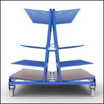 FGL-RW-15 A, Chariot double pour le transport et le stockage de profils verticaux, carro doble para transporte y almacenamiento de los perfiles verticales, FGL Fcherwagen fr Rahmenprofile, Rahmenwagen, www.lager-und-transporttechnik.info