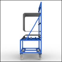 FGL-SBW-5010-H , FGL chariot porte penneaux et verre, carro para el transporte y el almacenaje de vidrios y paneles en las lneas de ensamblaje, FGL Scheibensortierwagen, FGL Isolierglaswagen ,  FGL glass sorted trolley, www.lager-und-transporttechnik.info