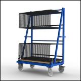 FGL-SBW-5010-H , FGL chariot porte penneaux et verre, carro para el transporte y el almacenaje de vidrios y paneles en las líneas de ensamblaje, FGL Scheibensortierwagen, FGL Isolierglaswagen ,  FGL glass sorted trolley, www.lager-und-transporttechnik.info