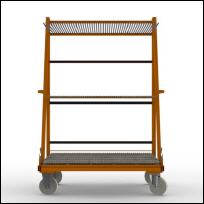 FGL-Sfw-5010-H , FGL chariot porte penneaux et verre, carro para el transporte y el almacenaje de vidrios y paneles en las lneas de ensamblaje, FGL Scheibensortierwagen, FGL Isolierglaswagen , FGL glass sorted trolley, www.lager-und-transporttechnik.info