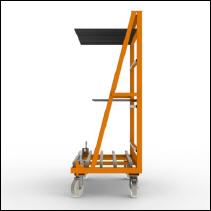 FGL-Sfw-5010-H , FGL chariot porte penneaux et verre, carro para el transporte y el almacenaje de vidrios y paneles en las lneas de ensamblaje, FGL Scheibensortierwagen, FGL Isolierglaswagen , FGL glass sorted trolley, www.lager-und-transporttechnik.info