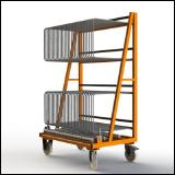 FGL-SWB-30-24 , FGL glass harp rack - glass storage system - glass classification system - FGL  Chevalet dispositif pour trier (et stockage) des panneaux de verre - estantería, dispositivo para clasificar paneles de vidrio - FGL Scheibensortiergestell,  Scheibenlagergestel Lagergestell für Ganzglastüren - www.lager-und-transporttechnik.info