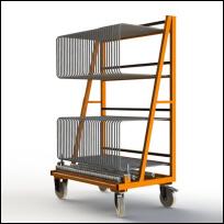 FGL-SWB-30-24 , FGL glass harp rack - glass storage system - glass classification system - FGL  Chevalet dispositif pour trier (et stockage) des panneaux de verre - estantera, dispositivo para clasificar paneles de vidrio - FGL Scheibensortiergestell,  Scheibenlagergestel Lagergestell fr Ganzglastren - www.lager-und-transporttechnik.info