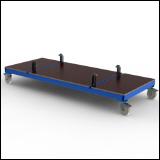 FGL-UW-2512-H, FGL undercarriage for glass and window transport rack, FGL chariot supérieur pour les Chevalet de stockage, tren de aterrizaje para los estanteria de transporte y almacenamiento,FGL  dollie, FGL Unterwagen für Glastransportgestelle und Fenstertransportgestelle, www.lager-und-Transporttechnik.info