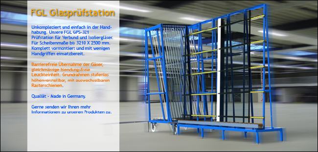FGL Glaspruefstation - Prüfstation für Verbund- und Isoliergläser - fgl inspection station for floating glass and insulated glass - www.lager-und-transporttechnik.info