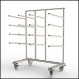 FGL carriar spar trolley one-sided, FGL-HWT-169-94, FGL Fcher- und Etagenwagen, Tragarmwagen , www.lager-und-transporttechnik.info
