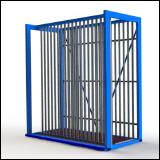 FGL flexible storage system for single glas sheets and all-glass doors  and panels, FGL KFR-2100 Flex,  FGL Glast�renlager, flexibles Lagersytsem f�r Einzelscheiben und Ganzglast�ren,  www.lager-und-transporttechnik.info