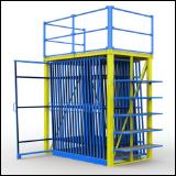 FGL-GTG20-B. FGL sistema lado m�dular de almacenamiento para puertas de cristal (puerta to vidrio), FGL drawer compact storage system for glass and all-glass doors, FGL Schubfach Lagermodul f�r Ganzglast�ren, FGL Syst�me de stockage modulaire pour portes tout-verre,  www.lager-und-transporttechnik.info