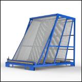 FGL-SG-50-10-D , FGL glass harp rack - glass storage system - glass classification system - FGL  Chevalet dispositif pour trier (et stockage) des panneaux de verre - estanter�a, dispositivo para clasificar paneles de vidrio - FGL Scheibensortiergestell,  Scheibenlagergestel Lagergestell f�r Ganzglast�ren - www.lager-und-transporttechnik.infol