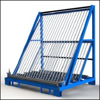 FGL-SG-20-55 , FGL glass harp rack - glass storage system - glass classification system - FGL  Chevalet dispositif pour trier (et stockage) des panneaux de verre - estanter�a, dispositivo para clasificar paneles de vidrio - FGL Scheibensortiergestell,  Scheibenlagergestel Lagergestell f�r Ganzglast�ren - www.lager-und-transporttechnik.info